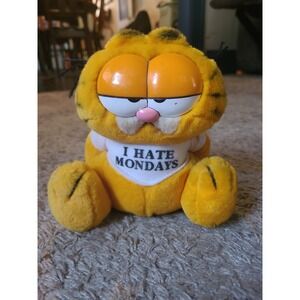 Vintage Garfield I Hate Mondays 8" Plush Dakin 1981 Stuffed Cat